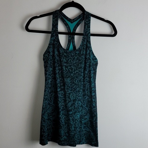 Lululemon Cool Racerback II tank top in Thrive Viridian green black - Picture 1 of 10
